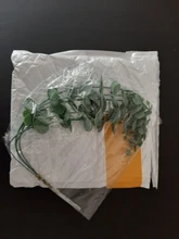 1 pieza verde de Eucalipto única hoja de Eucalipto Artificial plantas artificiales para la boda disparar Prop decoración del hogar