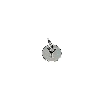 

Pendant 925 sterling silver m smooth 12mm. Disc letter AND open handle [AA7771]