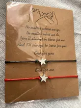 Colgantes nuevos pulsera de amistad, parejas 2 unids/set piedra volcánica pulsera de brazaletes de las mujeres deseo suerte joyería