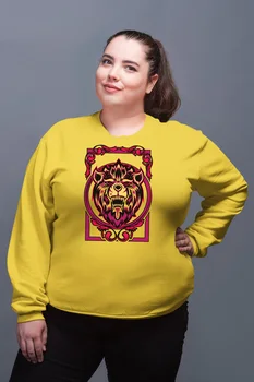 

Angemiel Wear Framed Lion Yellow Women Sweatshirts