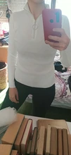 Suéter de punto con cremallera para mujer, jerseys de cuello alto, jerseys básicos de otoño e invierno, ropa negra ajustada para mujer 2021