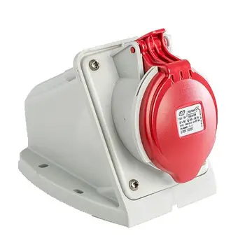 

Base enchufe industrial hembra 3P+N+T 380V IP44 superficie Rojo 16 A