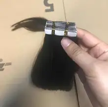 Extensiones de cabello humano 20 piezas, 40 unidades, pelo Natural Remy de trama recta, 16, 18, 20, 22 pulgadas