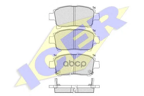 181583_колодки Дисковые Передние! Toyota Corolla 1.4/1.6 Wt-I 01-02 Icer 181583 Icer арт. 181583