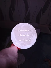 Night-Light Moon-Lamp Gift Photo-Customized 3d-Printing Rechargeable Personality 