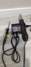 Pistola de aire caliente 2 en 1, 750W, pantalla LCD digital, estación de soldadura de móvil BGA, SMD, PCB, reparación de IC, soldadura de hierro, secador de aire, 8898