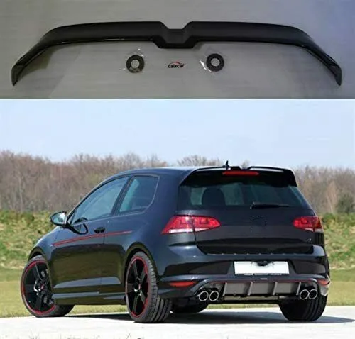 Alettone Posteriore Vw Golf 7 Golf Vii Gti 3 Portiere 5 Portiere Nero Lucido Spoiler