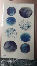 Temporary-Tattoo-Stickers Flash Planet Tatoo Tatto-Girl Moon Fake Waterproof Kids Children