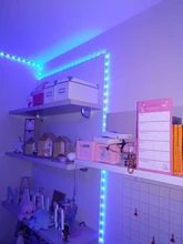 Lámpara de luz de fondo con Bluetooth y WIFI para decoración del dormitorio, controlador Flexible RGB 5050, cadena luminosa, tiras de luz LED
