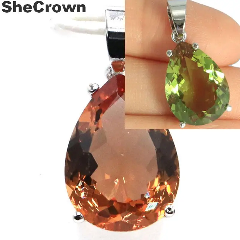 Polished Shiny Color Changing Alexandrite Topaz Zultanite Silver Pendant Earrings For Sister silver pendant