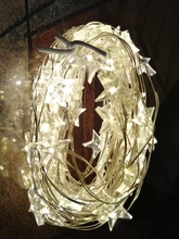 Fairy-Lights Battery-Operated Party-Use Copper 60-Star Outdoor LED Xmas Long for Silver-Color