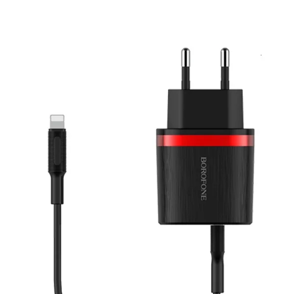Сетевое зарядное устройство Borofone BA7A Lightning Charger(Черный