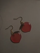 Fashion Simple  sweet pink peach cute acrylic earrings  For Women