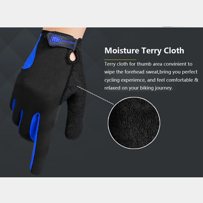 MOREOK Winter Gloves Full Finger Windproof Bike Gloves Foam Pads Touchscreen Bicycle Gloves Warm Cycling Gloves Running Gloves 5
