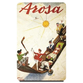 

Switzerland souvenir magnet vintage tourist poster