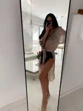 Traje de baño cubierta de gasa a rayas para mujer, Kimono Sexy bohemio de talla grande, ropa de playa, vestido de verano, A790, 2021