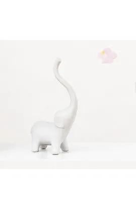 Baby Elephant Ceramic White Color 28 Cm | Дом и сад
