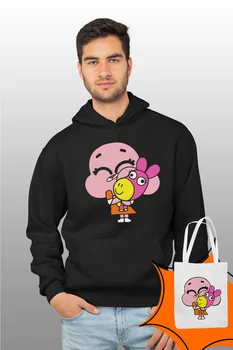 

Angemiel Wear Daisye Clingy Anais Black Male Hooded Sweatshirt Bags Kombin