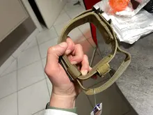 Collar de perro personalizado con grabado de nombre libre, hebilla de Metal fuerte, táctico, perro militar, con mango de Control, liberación rápida