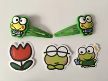 Japan Cute Cartoon Kerokero Keroppi Baby Girl Hair Accessories Kawaii Frog Hairpins Elastic