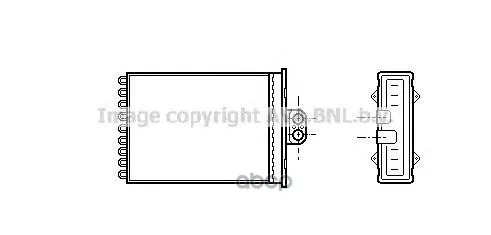Радиатор Отопителя Opel Vectra / Saab 9-5 1.6-2.6/2.0t-2.3t 96- Ava Ol6217 Ava арт. OL6217