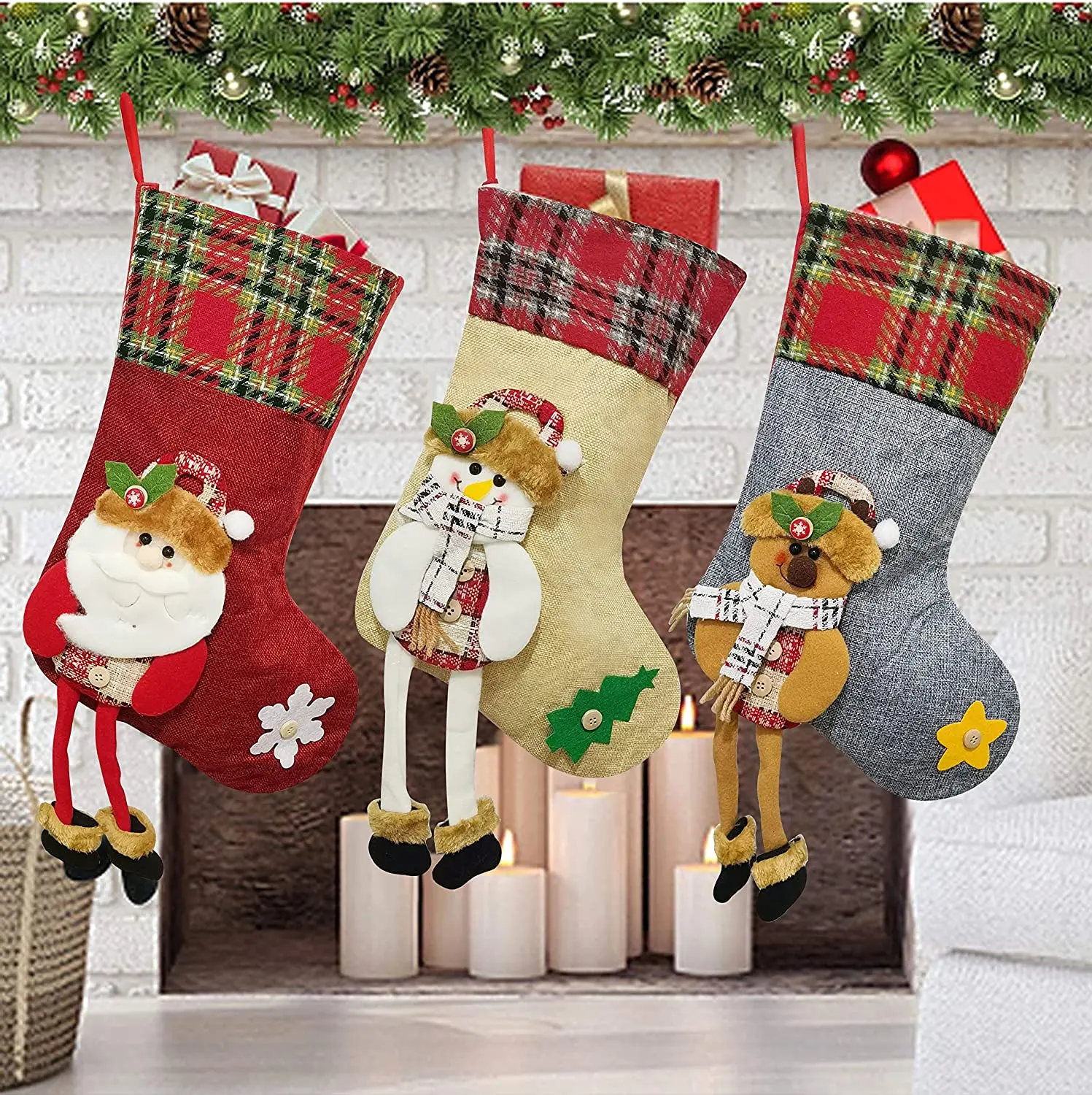 calcetines navidad chimenea