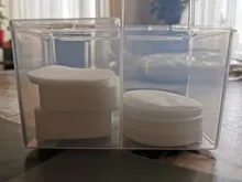 Microblade de doble-capa de malla transparente hoja de algodón caja de almacenamiento de algodón de maquillaje caja de almohadilla algodón de maquillaje recipiente para bastoncillos tatuaje Accesorios