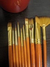 10 Uds pinceles pintura Set cabello de Nylon pintura cepillo corto de pinceles para óleo y acrílico acuarela pluma materiales de arte profesional