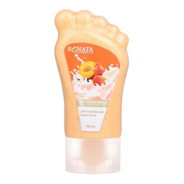 SANATA cosmetics Крем-скраб для ног Персик со сливками 180 мл | Красота и здоровье