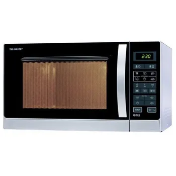 

Microwave with sharp grill r742inw - 900w (1000w grill) - 25 liters-touch control-led display-11 power levels-8