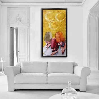 

siyah çerçeveli dini kanvas tablo