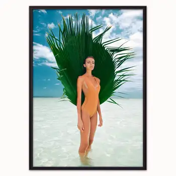 

Poster in a frame on the beach