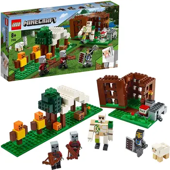 

LEGO Minecrafted Pillager Karakolu ( 470 piece) Minecrafted pillager patrol hobby fun children's block lego enamel crafted tutorial
