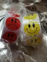 Pegatinas de coche para ordenador portátil, pegatina de retrato de cara sonriente, juguetes para niños, recompensa, pegatinas motivacionales para profesores, 500 Uds. Por rollo