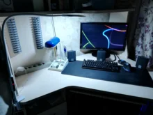 Clip Desk-Lamp Led-Light Eye-Protected-Lamp Brightness Office Led Long-Arm Bedroom 