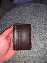 Cartera ultradelgada a la moda para hombre, cartera mágica Ultra fino corto, monedero con pinza para tarjetas y efectivo