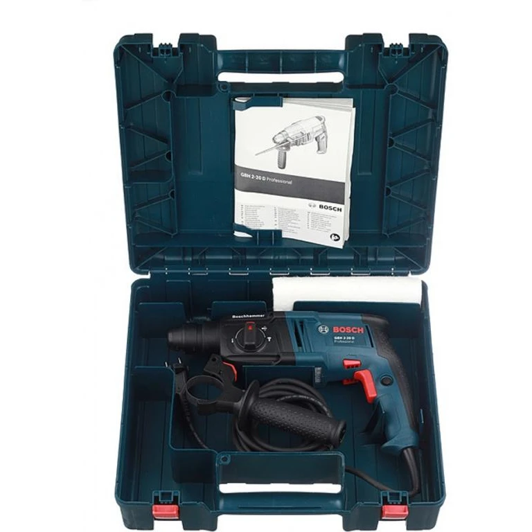 Перфоратор электрический Bosch GBH 2-20D(1300 об/мин, 4980 уд/мин, 650 Вт, 3 режима, реверс, защита от заклинивания