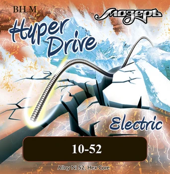 

BH-M hyper drive string kit for electric guitar, Nickel/iron, 10-52, Moser