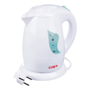 

ELECTRIC KETTLE 1.7 L LEBEN, 1850 W, PLASTIC, WHITE, BLUE, BEAUTIFUL, FOR ALL KITCHEN, SUPER, HOUSE GARDEN, KITCHEN ACCESSORIES