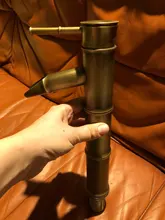 Basin Faucet Hot-And-Cold-Water-Tap Bamboo-Style Bronze Single-Handle Antique Brass Finish