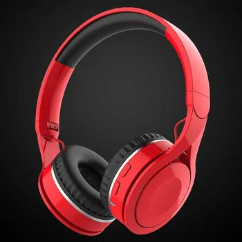 

Headphones Bluetooth gorsun E90 with built-in MP3 player and FM radio (red)