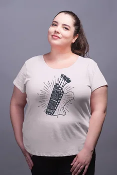 

Angemiel Wear Follow Your Arrow White Women Cotton Large Size T-Shirt