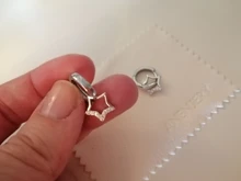 Pendientes de aro de Plata de Ley 925 para mujer, colgante de estrella hueco de circón Simple, joyería para mujer, regalos de fiesta, S-E786