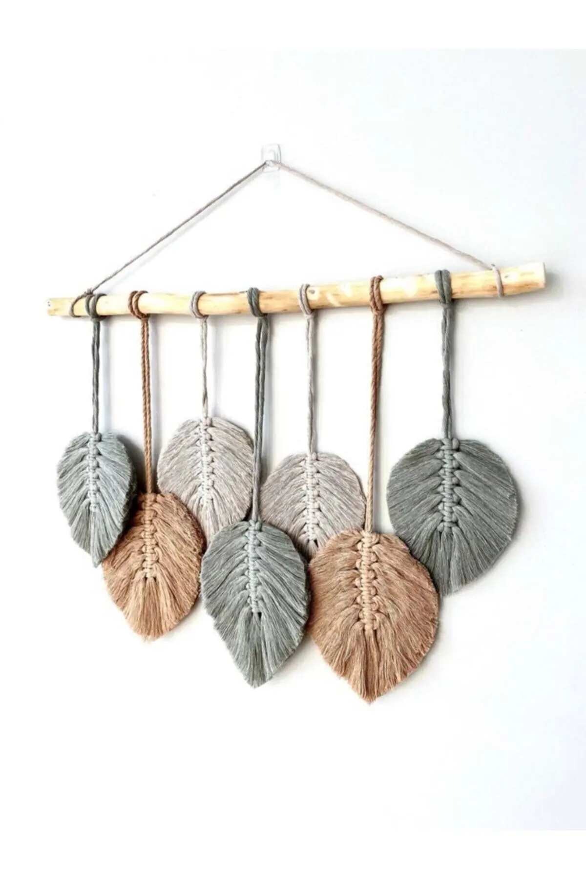 

Design Macrame Decorative Leaf Wall Ornament Garden, Living Room Decor, Balcony Accessory