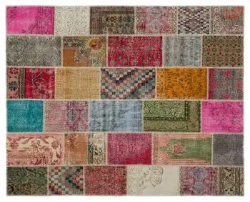 

Handmade Natural Vintage Patchwork Area Rug 244x308 Cm-8'0''X10'1''