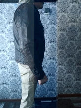 Chaqueta de cuero de vaca para hombre, abrigo de piel de vaca, grueso, de calidad, Estilo vintage, regalo, envío gratis