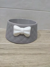 Dish Food-Bowls Feeder Dogs-Supplies Bowel Puppy-Shock-Proof Lovely Prevent Bowknot-Decor