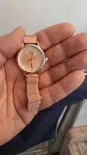 Conjunto de 2 uds. De relojes de lujo para mujer, de oro rosa, de pulsera, magnéticos, femenino