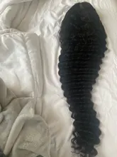 Pelucas rizadas de cabello humano de 30 pulgadas, pelo 13x6 con rizos profundos, onda de encaje, de cabello humano, brasileño, sin pegamento, nudos blanqueados pre-arrancados, para mujeres negras