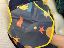 Baberos Bandana para bebé, bonitos Baberos de dibujos animados coloridos, impermeables, para comer, dibujo de manga larga, delantal, babero de autoalimentación para bebé